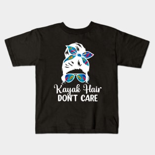 Kayak Hair Don't Care Kids T-Shirt